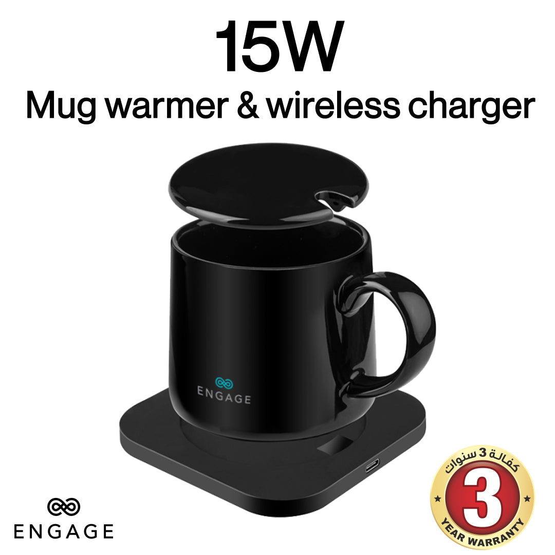 إشراك Mug Warmer 2.0 وشاحن سريع لاسلكي 15W