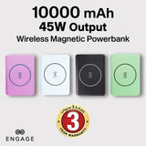 إشراك Ultra Compact 10000mah Wireless Power Bank PD 45W PINK