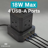 Engage 13 in 1 Ports GaN High Speed 65W Power Socket-WZB7