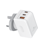 Engage 65W Dual USB-C + USB-A Power Adapter With 180 Degree Rotating Plug