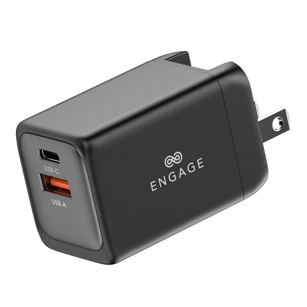 Engage Dual Port 48W Power Adapter With Interchangeable Uk/Eu Plug