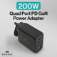 إشراك 200W PD Gan Travel Charger Black